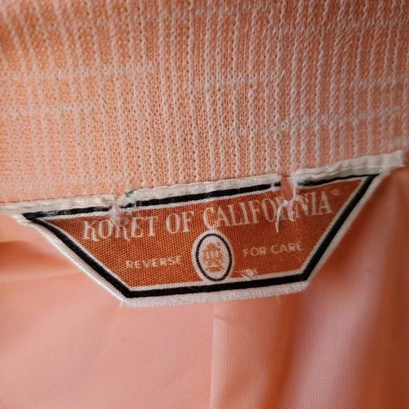 Koret California 70s Vintage 4 Piece Pant Skirt Suit Set Top Knit Polyester M/L - Picture 6 of 10